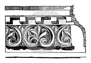 Anthemion Frieze Venice Byzantium vintage engraving