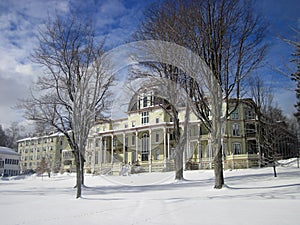 Anthenaeum in Winter in Chautauqua Institution