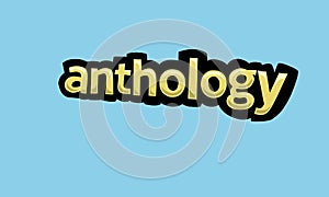 ANTHOLOGY writing vector design on a blue background