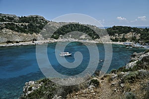 Anthony Quinn Bay on the island of Rhodes