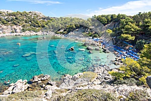 Anthony Quinn Bay on Rhodes island, Greece