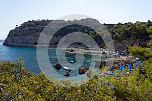 Anthony Quinn Bay on Rhodes island in Greece