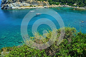 Anthony Quinn Bay on Rhodes Island, Greece