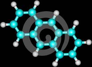 Anthracene molecular structure on black background