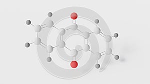 anthraquinone molecule 3d, molecular structure, ball and stick model, structural chemical formula anthracenedione photo