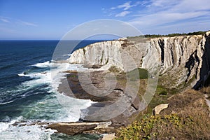 Anthropocene. Tunelboca cemented beach