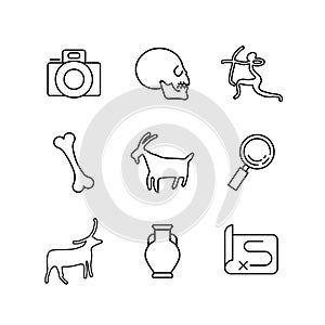 Anthropology and Archeology Icons Set photo