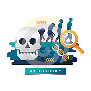 anthropology concept. Vector illustration decorative design photo