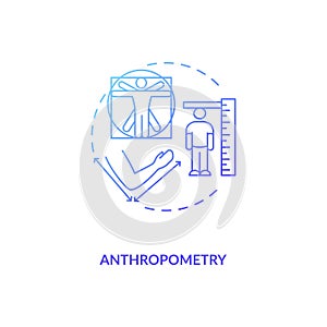 Anthropometry concept icon