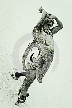 Anthropomorphic mythological bronze sculpture