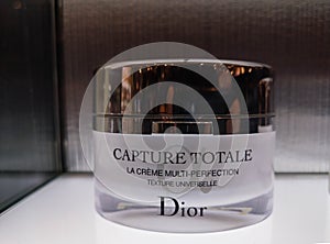 Anti-aging face cream Dior Capture Totale Multi-Perfection in the perfumery and cosmetics store February 10, 2020 in Russia,
