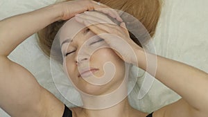 Anti-aging facial self-massage. exercises for anti sagging skin
