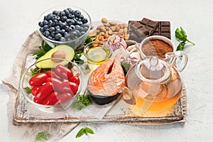 Anti-Aging foods. Foods high in antioxidants photo