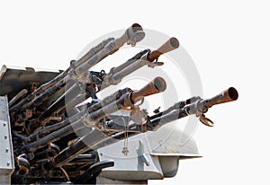 Anti-air weapon system. Isolated with Clipping Path