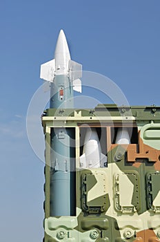 Anti-aircraft defence system. Rocket launcher