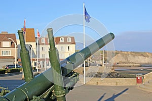 Anti-aircraft gun, Arromanches, France