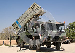 Anti-aircraft missile system on heavy vehicle