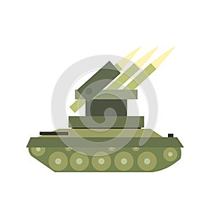 Anti-aircraft warfare flat icon