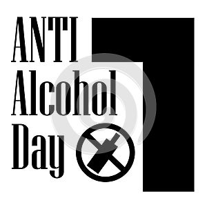 Anti Alchohol Day Edu Illustration