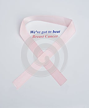 Anti-cancer logo and slogan. photo