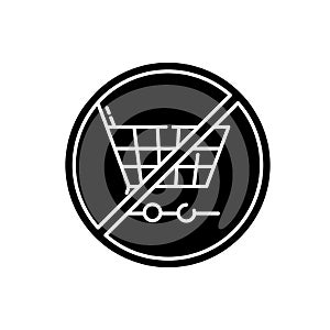 Anti consumerism black glyph icon
