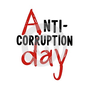 Anti Corruption Day typography