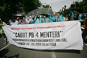Anti-corruption demonstration in indonesia