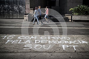 Anti-Corruption Protest in Sao Paulo, Brazil