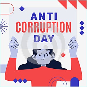 anti coruption day vector flat design