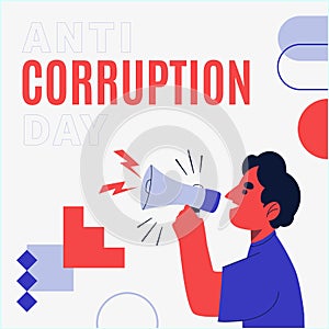 anti coruption day vector flat design