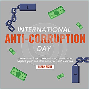 anti coruption day vector flat design