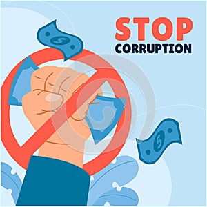 anti coruption day vector flat design