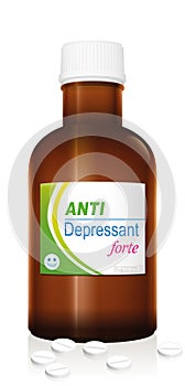 Anti Depressant Medicine Bottle Vial