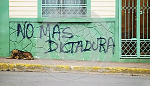 Anti government graffiti in Nicaragua
