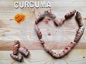 Fresh turmeric roots