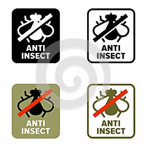 `Anti-insect`, repellent remedy information sign