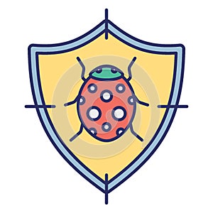 Anti malware, antivirus Vector Icon which can easily modify or edit