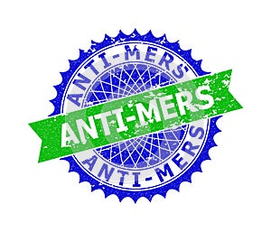 ANTI-MERS Bicolor Rosette Corroded Watermark