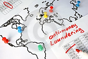 Anti-money laundering AML concept.