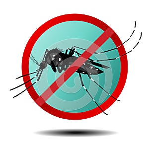 Anti mosquito sign ,flat icon