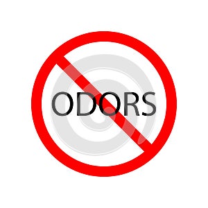 Anti odors sign. Prohibition sign photo