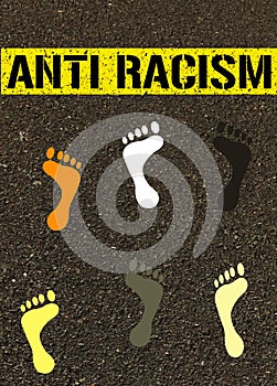 Anti Racism concept.