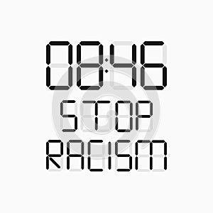 Anti racism vector banner. black lives matter. stop racist. racial diversity race concept. together against racial discrimination