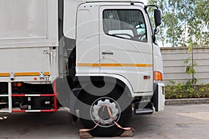 Anti Slip Durable Vehicle Truck Wooden Wheel Stopper ,Wood prevents the move wheel  of  trucks photo