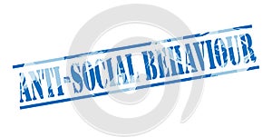 Anti Social behaviour blue stamp