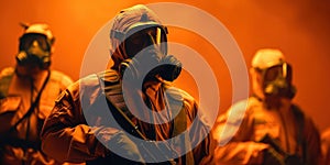 Anti terrorism day orange background, Stop the war with counter terrorism team. Generative Ai