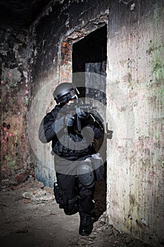 Anti-terrorist unit policeman/soldier photo