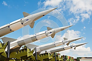 Antiaircraft missles weapon aimed to the sky