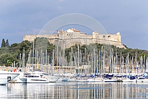 Antibes Harbor - Port Vauban in Antibes, French Riviera, France