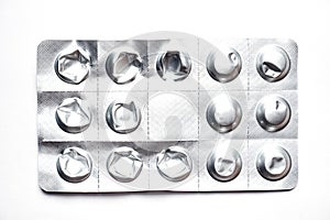 Antibiotic drugs pills blister packaging